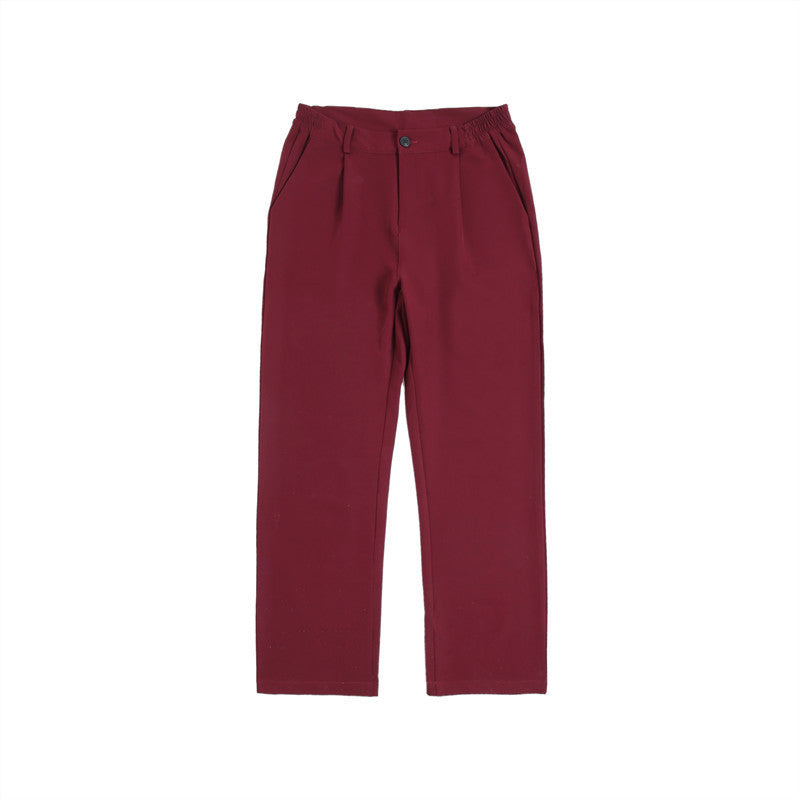 Vintage Korean wine red suit
