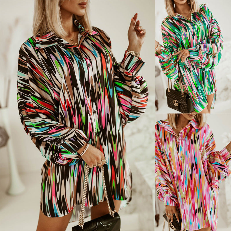 Women's Vintage Print Shirt Top