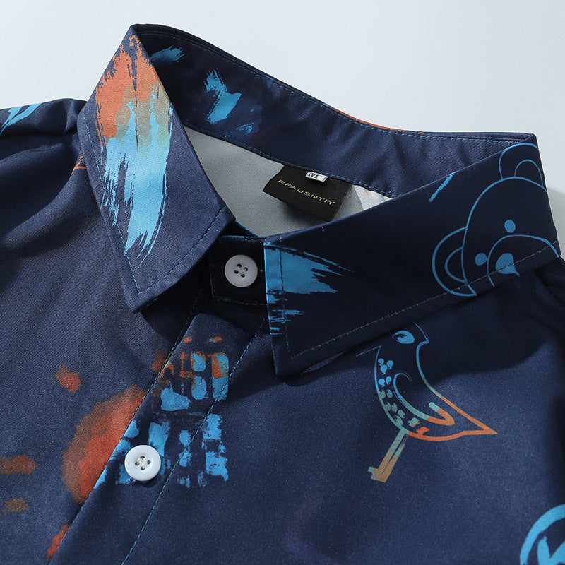 Men's vintage print shirt
