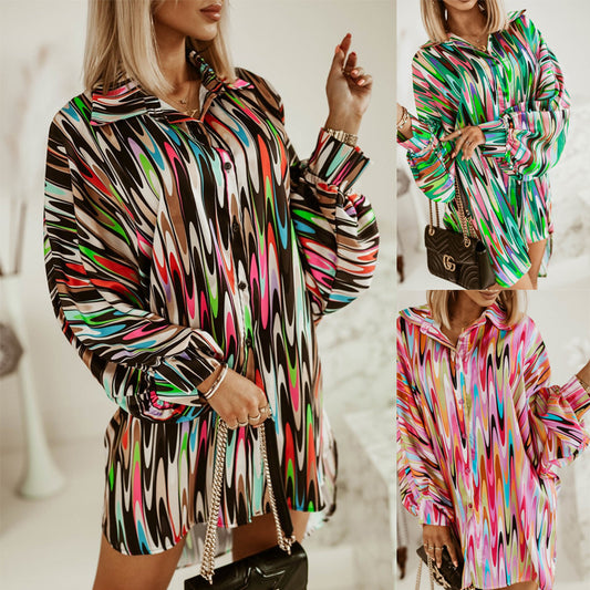Women's Vintage Print Shirt Top
