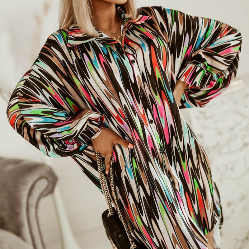 Women's Vintage Print Shirt Top