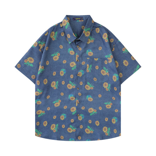 Vintage Floral Short Sleeve Shirt